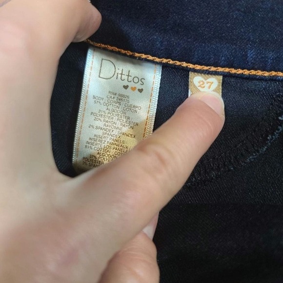 Dittos Low Rise Leggings Jeggings Retro Abstract Denim Skinny - Picture 8 of 8